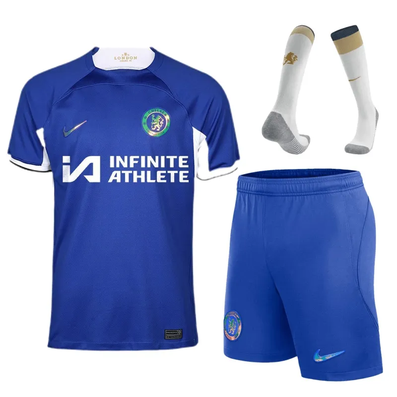 1436de2e25 23-24 Chelsea Home Whole Kit Jersey+Shorts+Socks - Image 1