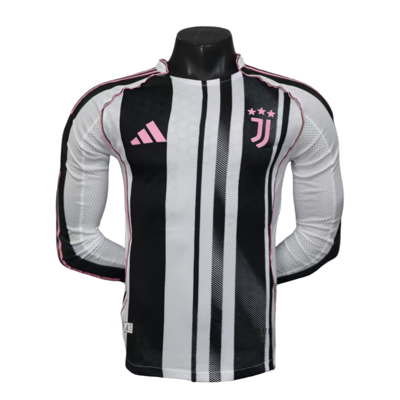 2025-07-16111209866-145523e52d Juventus Long Sleeve Jersey Home Football Shirt 2025-26-Player version - Image 1