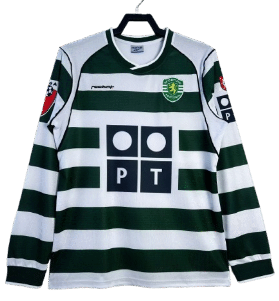 Sporting Lisbon Retro Home Long sleeve Jersey 2003-04