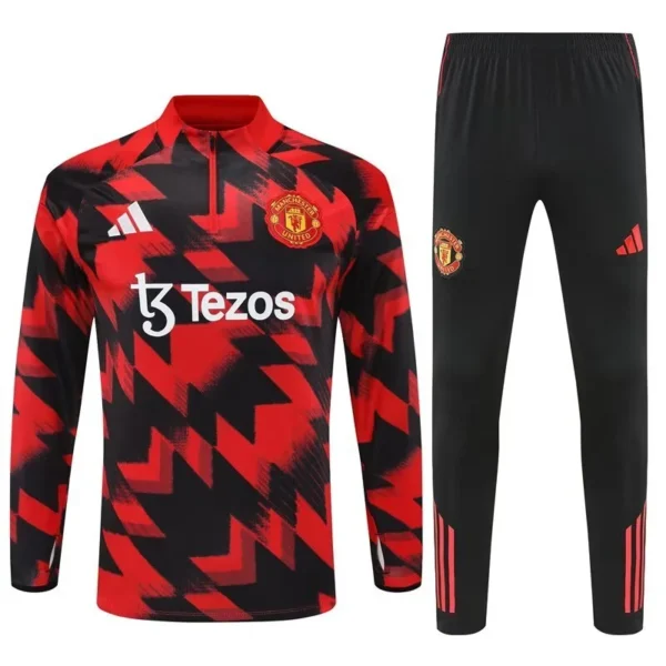 Manchester United Pre-Match Training kit(Sweatshirt+Pants)Red 2025-26
