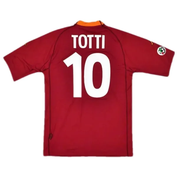 Serie A Roma Club Totti #10 Batistuta #18 Retro Jersey Home 2000-01