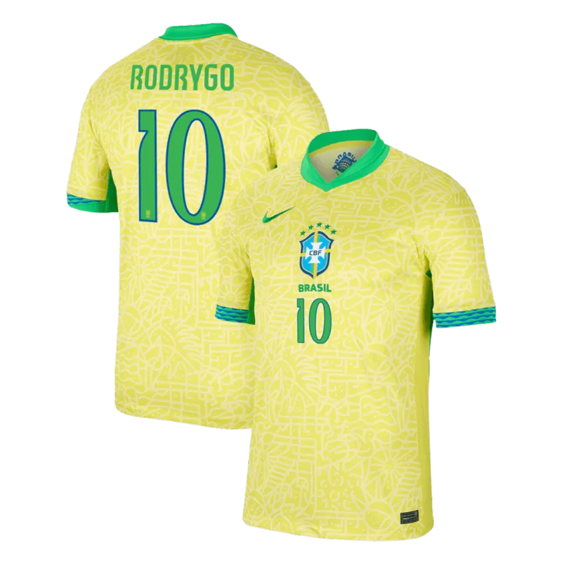 65aca3b1e1 Brazil Home Jersey RODRYGO #10 VINI JR. #7 Copa America 2024 - Image 1