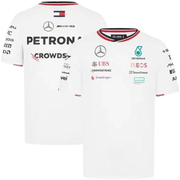 F1 Mercedes AMG Petronas Team Driver T-Shirt - White 2024