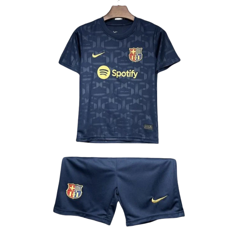 c90819942a 24-25 Barcelona 125th Anniversary Edition Kids Kits Youth Apparels Football Jersey - Image 1