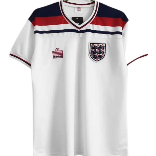 1982 England Retro Soccer Jersey Home Replica