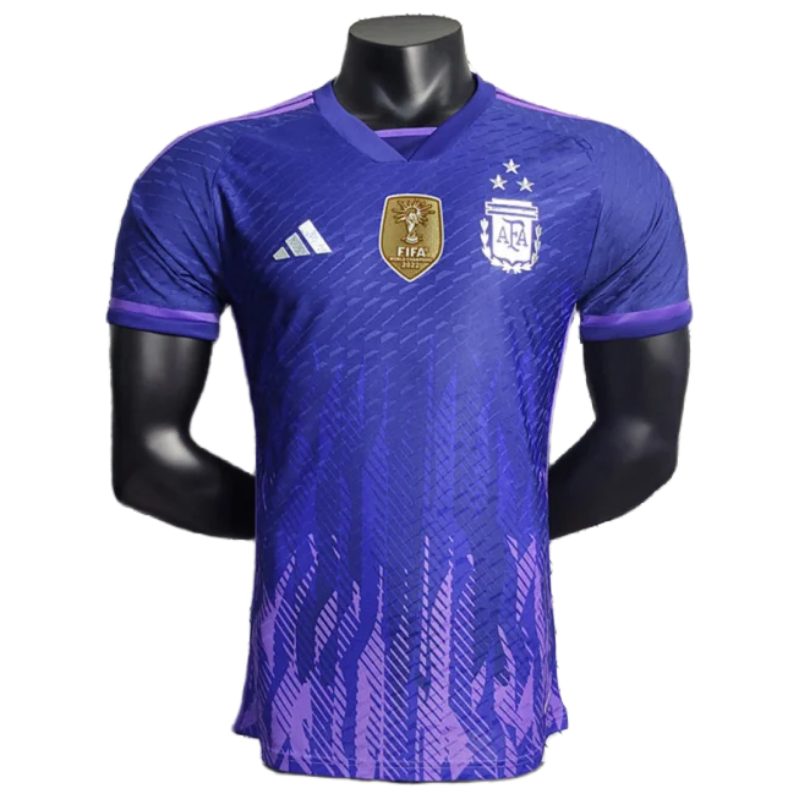 eda883db1a 2022 Argentina World Cup Champion Edition 3 stars Away Jersey Player Version - Image 1
