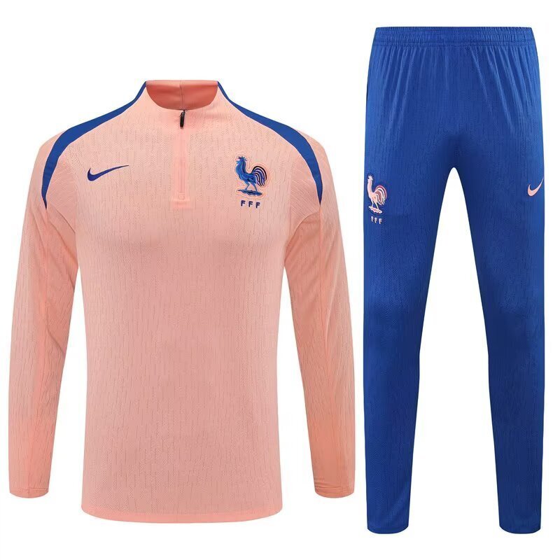 2025 France Orange Training Kits Long Football Track suits