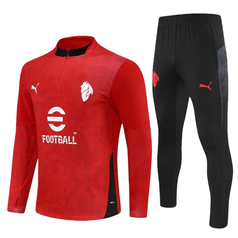 2025-26 AC Milan Training Kit (Sweatshirt+Pants) Red