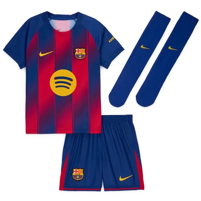 Barcelona Home Kids Football jersey Full 2025-26 kit Fan Version