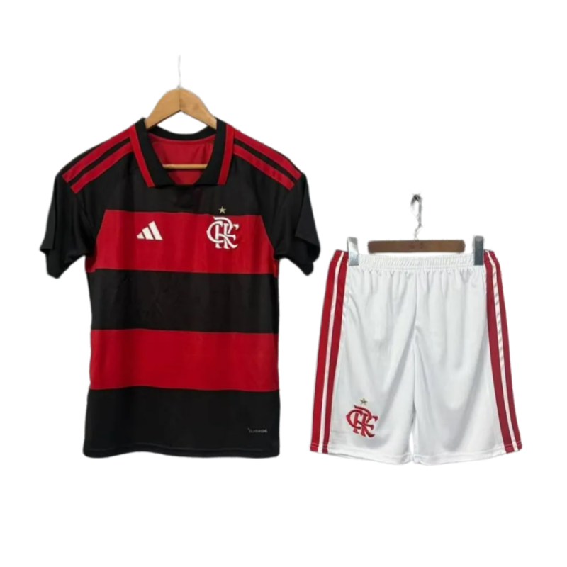 26-27 Flamengo Home Kids Soccer Jersey Kit Fan Version