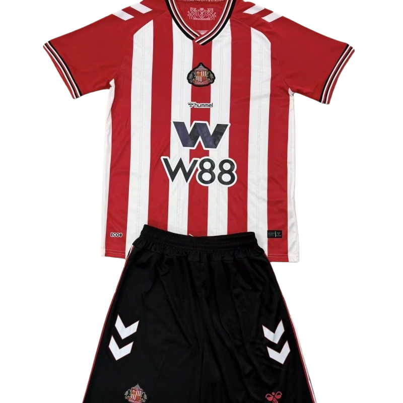 2025-26 Sunderland AFC Home Kids Football jersey Kit Fan version