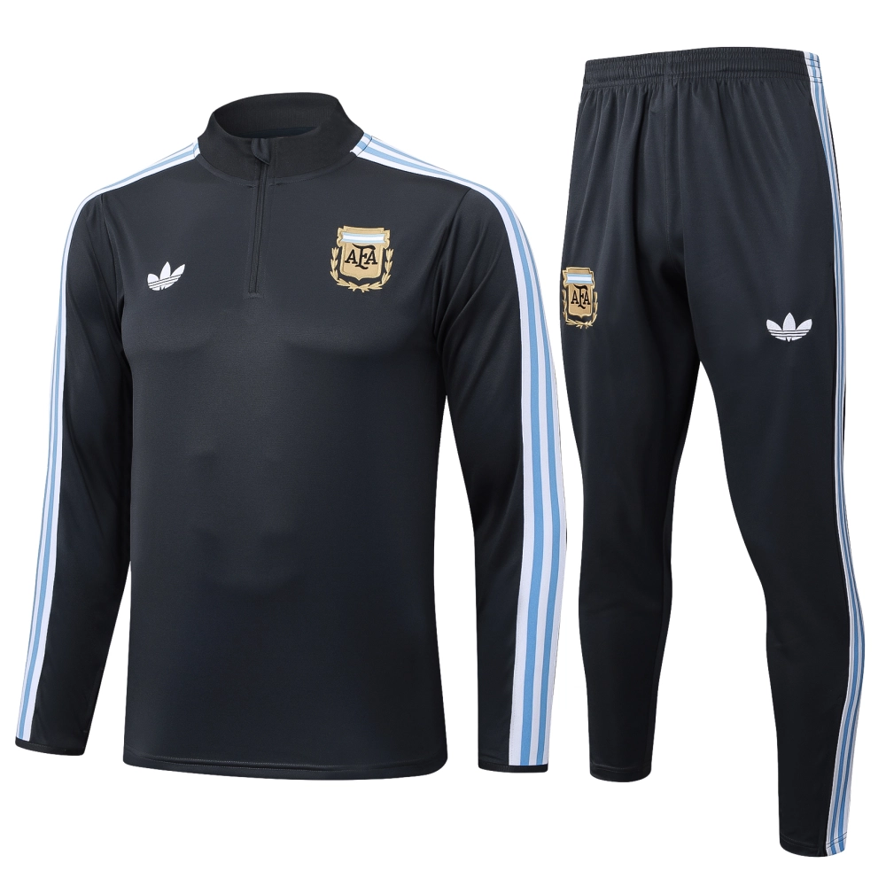 2025-26 Argentina Football jersey Training Kit (Sweatshirt+Pants) Deep Grey