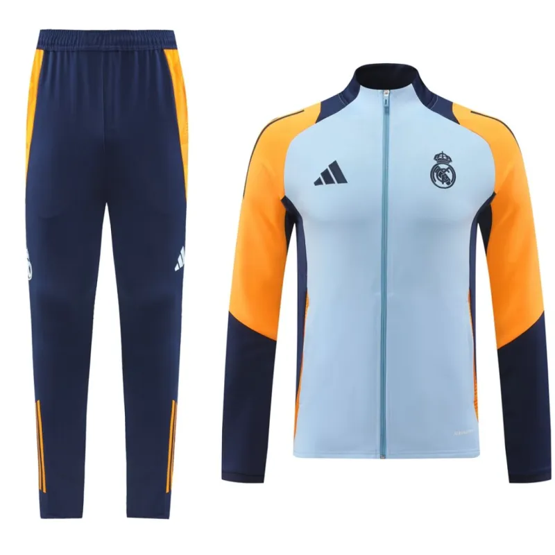 Real Madrid Zipper Sweatshirt Kit(Top+Pants) 2024/25