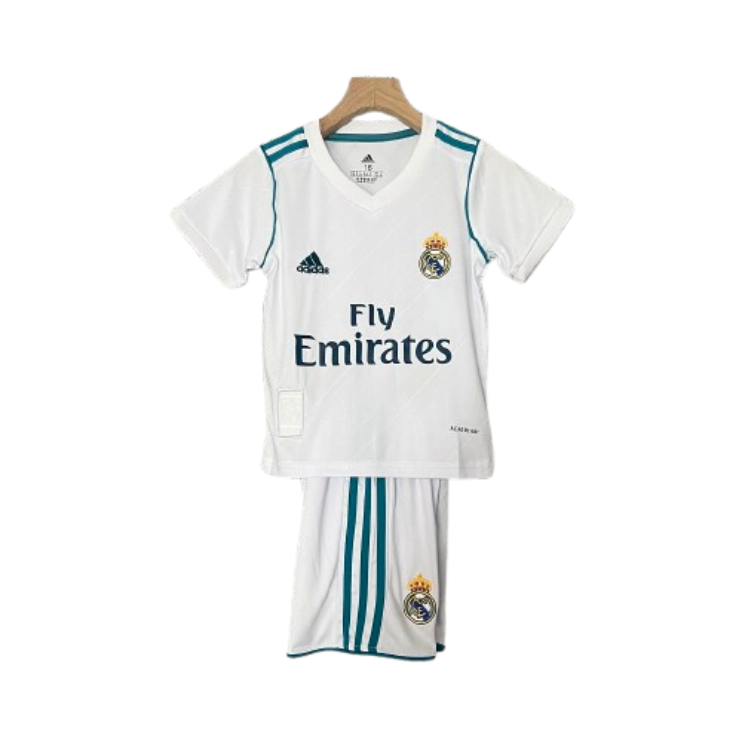 Real Madrid 17-18 Home Retro Kids Kit Soccer Jersey