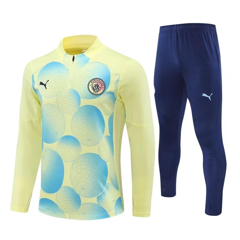 Manchester City Zipper Sweatshirt Kit (Top+Pants) 2024-25