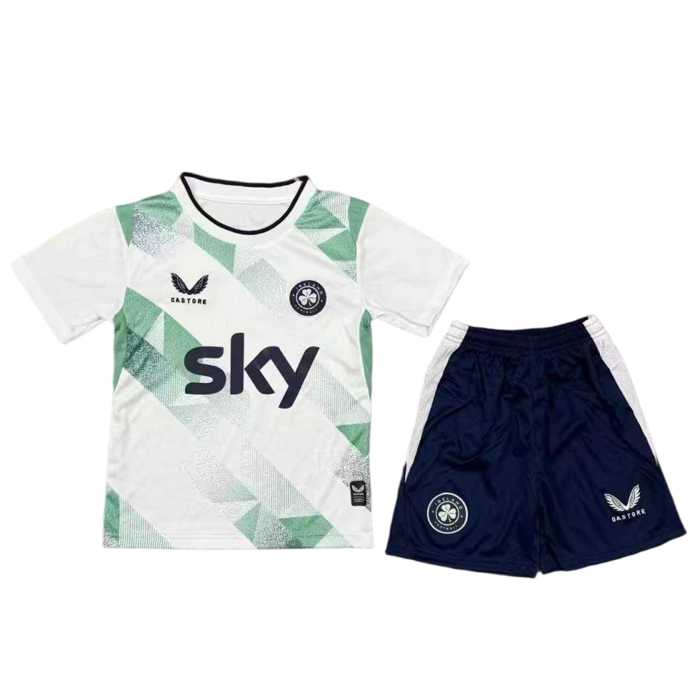 2026 World Cup Ireland Away Kids Soccer Jersey Kit Jersey+Shorts